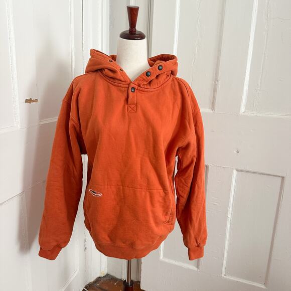 Arborwear Double Thick Sweatshirt in Burnt Orange. Men's Size Small